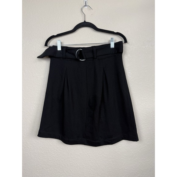 ibex Dresses & Skirts - Ibex Womens Merino Wool Cinch Belted Black Skirt Pull On Made in USA Pleated S